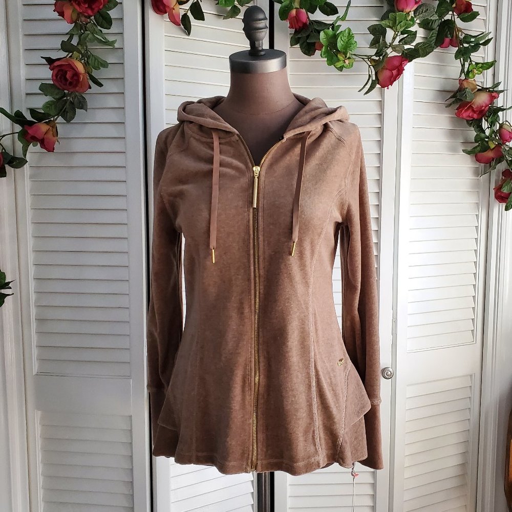 CALVIN KLEIN VELOUR ZIP HOODIE